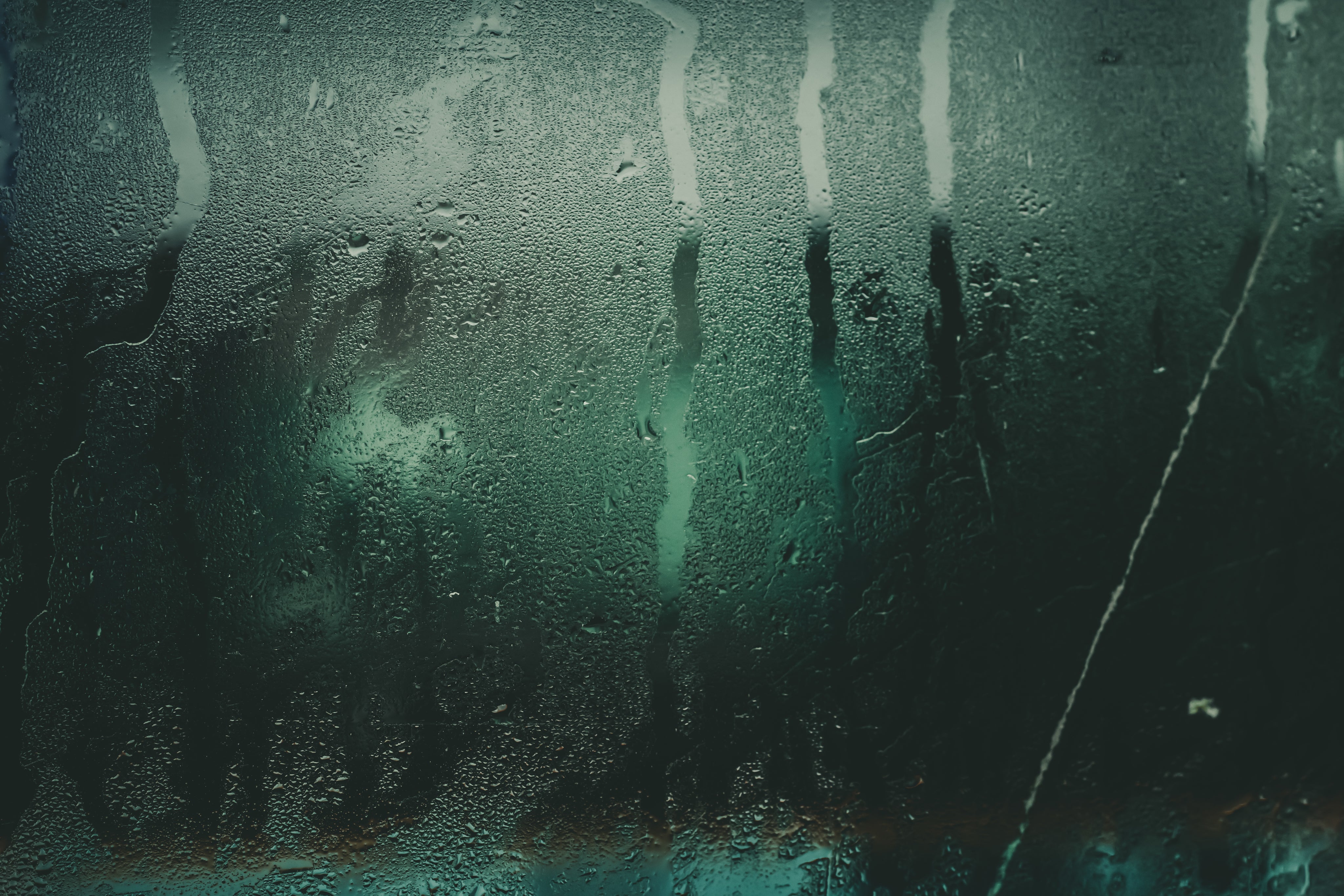 light through a wet window pane